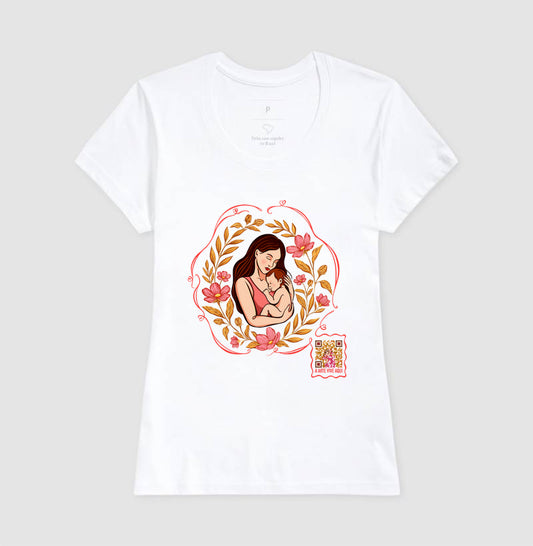Camiseta Dia das Mães Amor de Mãe – Luz de Amor | Estampa Afetiva e Exclusiva
