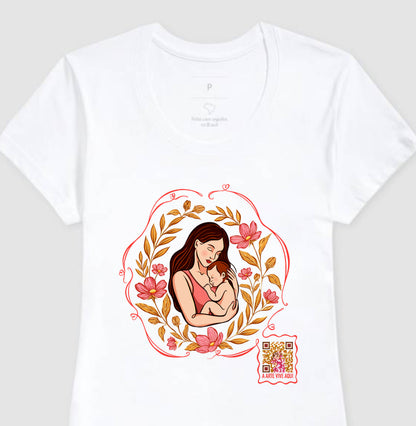Camiseta Dia das Mães Amor de Mãe – Luz de Amor | Estampa Afetiva e Exclusiva